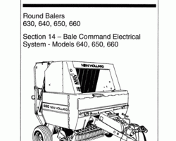 Electrical Wiring Diagram Manual for New Holland Balers 630 640 650 660
