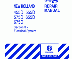 Electrical Wiring Diagram Manual for New Holland Tractors model 655D