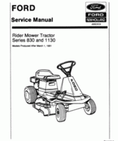 Service Manual for FORD Tractors model 830