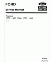 Service Manual for FORD Tractors model 1200