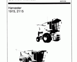 Service Manual for New Holland Harvesting equipment model 1915