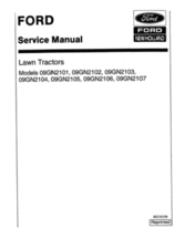 Service Manual for FORD Tractors model 09GN2105