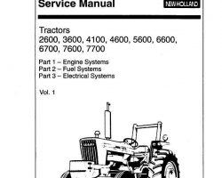 Service Manual for New Holland Tractors model 2600