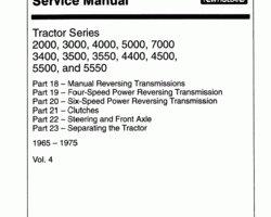 Service Manual for New Holland Tractors model 4000