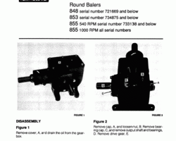 Service Manual for New Holland Balers 848 853 855 Gearboxes