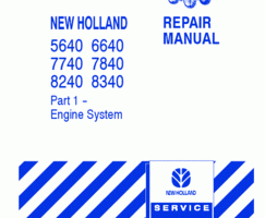 Service Manual for New Holland Tractors model 7840