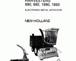 Service Manual for New Holland Harvesting equipment model 1895