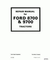 Service Manual for FORD Tractors model 9700