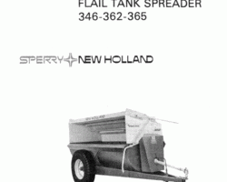 Operator's Manual for New Holland Spreaders model 365