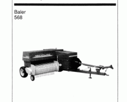 Operator's Manual for New Holland Balers model 568