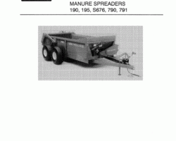 Service Manual for New Holland Spreaders model 790