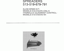 Operator's Manual for New Holland Spreaders model 519