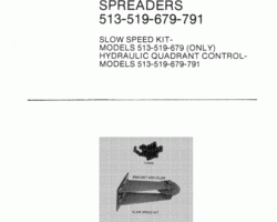 Operator's Manual for New Holland Spreaders model 513