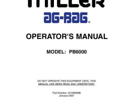 Operator's Manual for New Holland Sprayers model PB6000