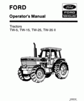 Operator's Manual for FORD Tractors model TW5