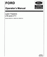 Operator's Manual for FORD Tractors model LT8