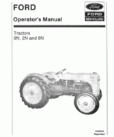 Operator's Manual for FORD Tractors model 8N