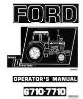 Operator's Manual for FORD Tractors model 7710