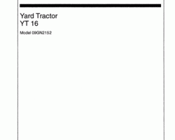 Operator's Manual for New Holland Tractors model YT16
