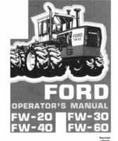 Operator's Manual for FORD Tractors model FW30