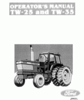 Operator's Manual for FORD Tractors model TW35