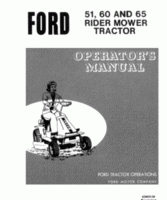 Operator's Manual for FORD Tractors model 60