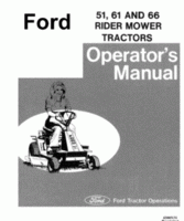 Operator's Manual for FORD Tractors model 66
