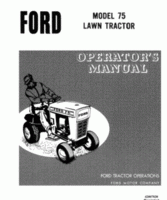 Operator's Manual for FORD Tractors model 70