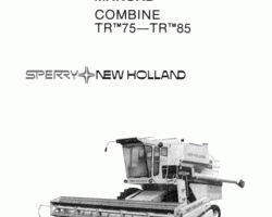 Operator's Manual for New Holland Combine model TR75