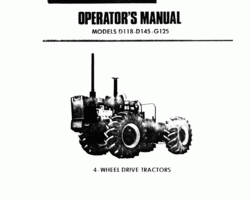 Operator's Manual for New Holland Tractors model D145