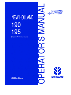 Operator's Manual for New Holland Spreaders model 195