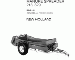 Operator's Manual for New Holland Spreaders model 329