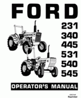 Operator's Manual for FORD Tractors model 445