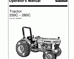 Operator's Manual for New Holland Tractors model 260C