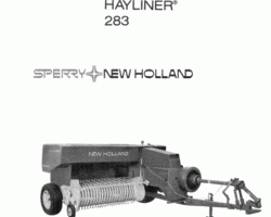 Operator's Manual for New Holland Balers model 283