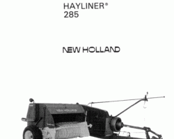 Operator's Manual for New Holland Balers model 285