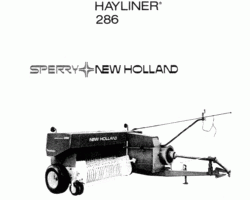 Operator's Manual for New Holland Balers model 286