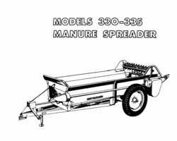 Operator's Manual for New Holland Spreaders model 335