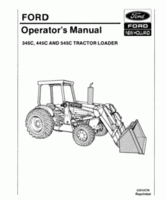 Operator's Manual for FORD Tractors model 445C