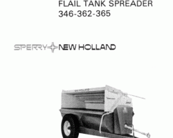 Operator's Manual for New Holland Spreaders model 346