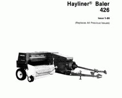 Operator's Manual for New Holland Balers model 426