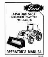 Operator's Manual for FORD Tractors model 545A
