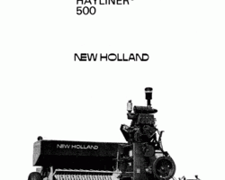 Operator's Manual for New Holland Balers model 500