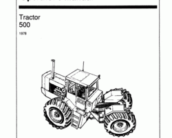 Operator's Manual for New Holland Tractors model 500