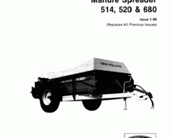 Operator's Manual for New Holland Spreaders model 520