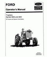 Operator's Manual for FORD Tractors model 820