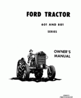 Operator's Manual for FORD Tractors model 601