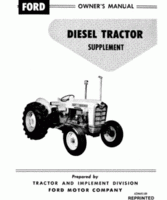 Operator's Manual for FORD Tractors model 821