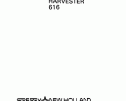 Operator's Manual for New Holland Harvesting equipment model 616