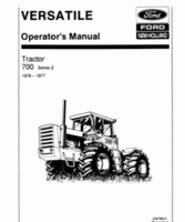Operator's Manual for FORD Tractors model 700